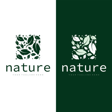 Natural leaf design, elegant, eco-friendly, natural leaf template