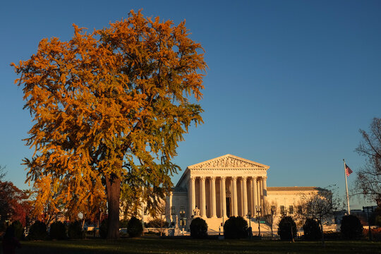 United States Supreme Court Building during autumn - Washington DC, United States