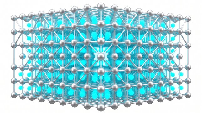 3D Microscopic Diagram of Hydrogen Atoms Intercalating into a Metal Hydride Lattice