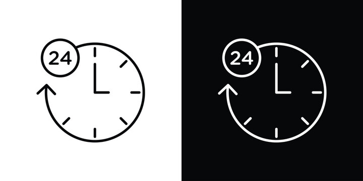 Time twenty four icon collection for website