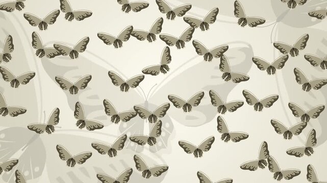 Abstract butterfly animation repeating insect patterns. Ideal for naturethemed projects, animations, backgrounds, and creative design concepts.