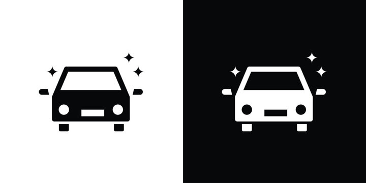 Car cleaning service icon simple elements kit