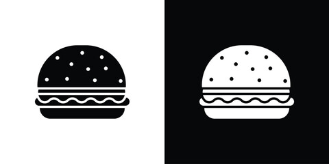Fototapeta premium Cheeseburger icon simple elements kit