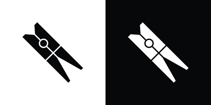 Clothespin icon simple elements kit