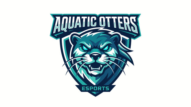 Aquatic Otter Esports Team Logo Design.