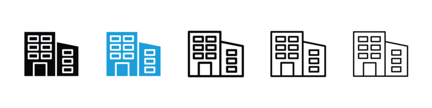 Company icon flat illustrations group