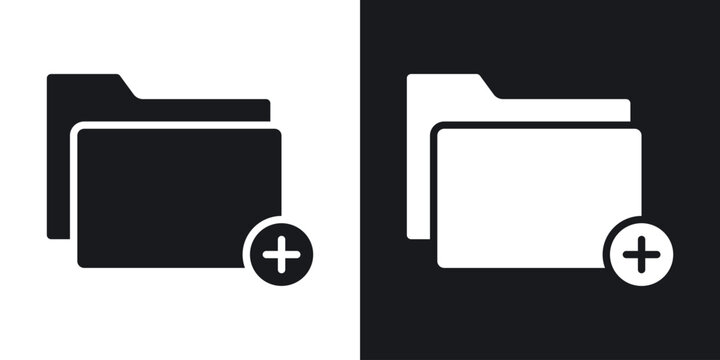 Create folder icon flat illustrations group