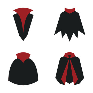 Set of Four Vampire Capes for Halloween Party Costumes