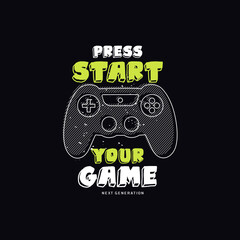 press start your game  t shirt boys   © yvessurrection