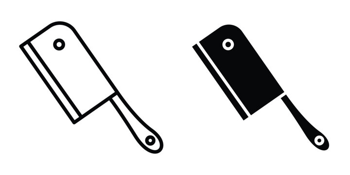 Butcher knife icon simple artwork group