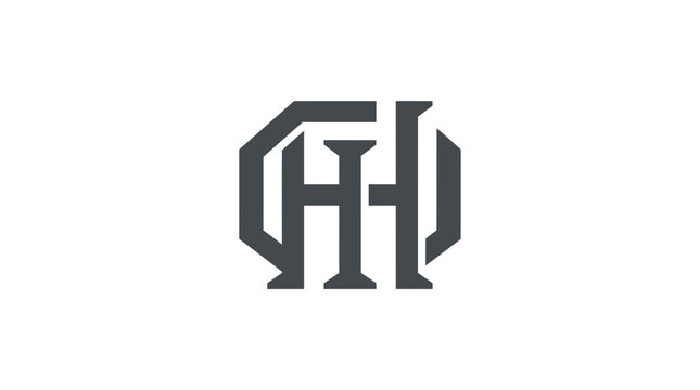 Monogram GH Logo Design, Geometric, Minimalist, Corporate Identity