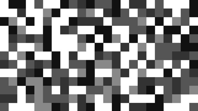 Abstract Pixelated Pattern With Digital Glitch Effect And Monochrome Squares