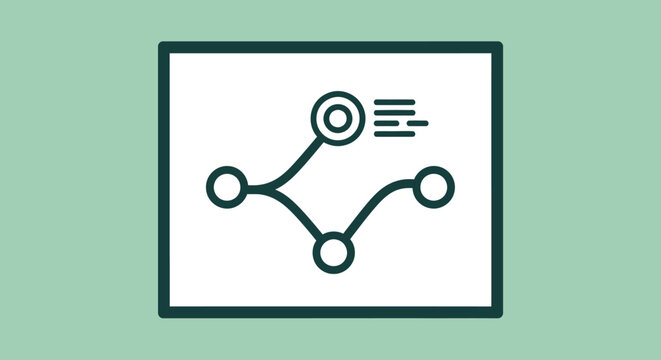 Abstract network diagram on white background, flow chart, concept of connection and data