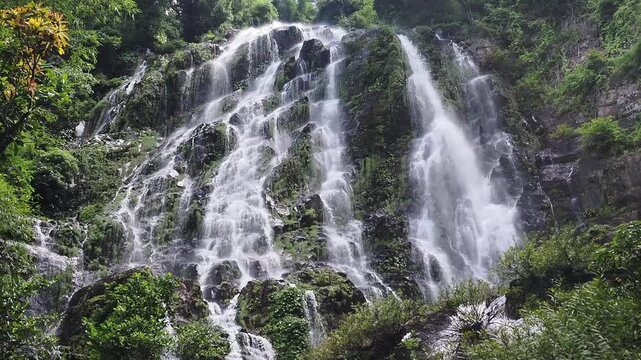 Sairung la-ong dao waterfall is acclaimed as one of the largest and most magnificent waterfalls hidden deep within the forests of the south, located in kapoe district, ranong province, thailand.