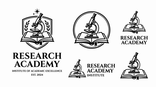 Research Academy Logo Designs Education.