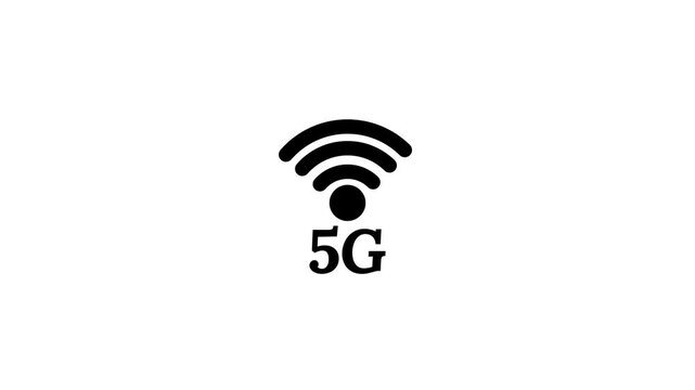 5 g network signal animation high-speed wireless internet connectivity concept connection