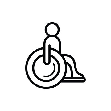 Disability Access Symbol. Wheelchair User Icon. Disabled handicap icon.