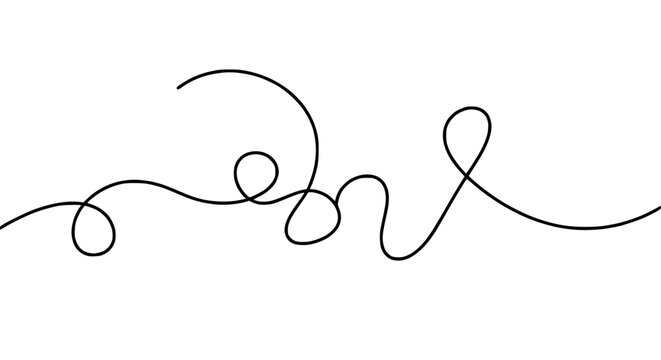 Abstract continuous line drawing of a roller coaster track on white background