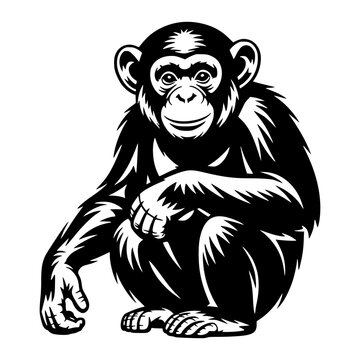 Chimpanzee Sitting