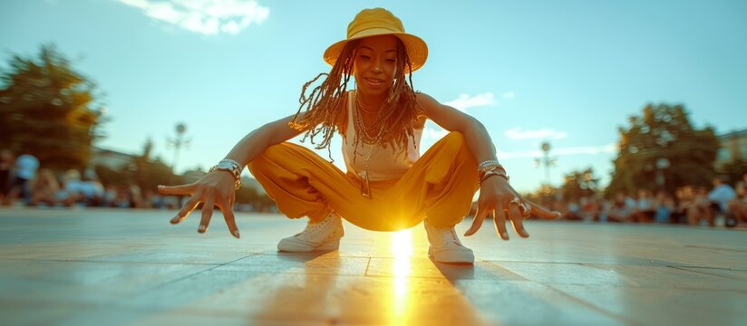 Dance. Hip-Hop. Street Performer. Sunset.