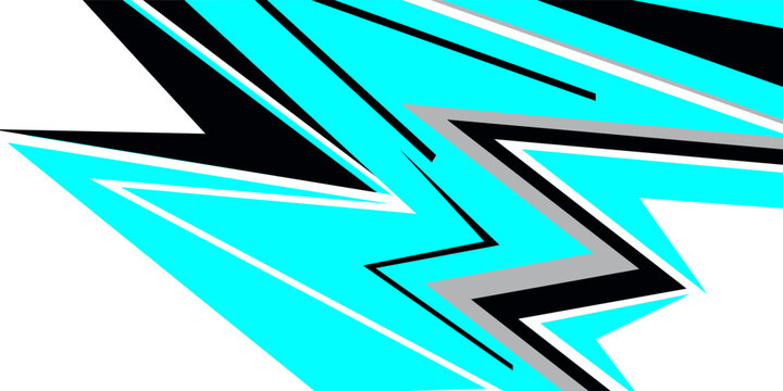 Cargo van decal design vector. Graphic abstract stripe racing background kit designs for wrap vehicle, race car, branding car.