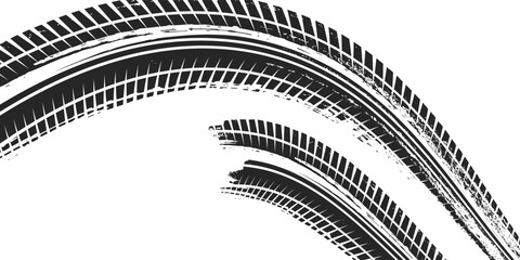 Tire tread marks, wheel textures, tire marks - car racing, motocross, drift, rally, off-road and others. © fathor