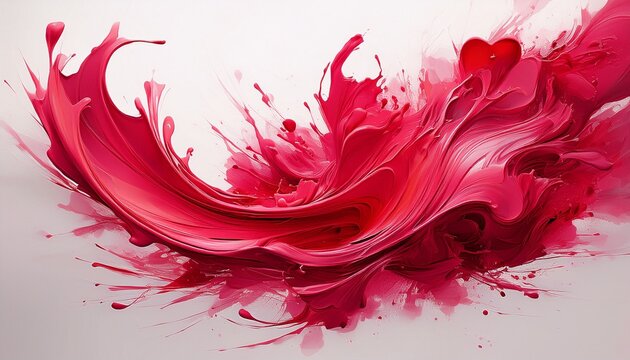 crimson paint splashes crimson flame ink brush stroke shape on a white background crimson flame colored rough brush paint texture