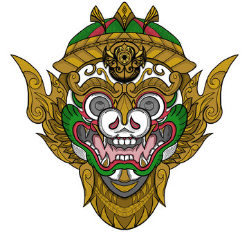 the head of a hanuman