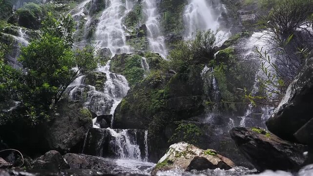 Sairung la-ong dao waterfall is acclaimed as one of the largest and most magnificent waterfalls hidden deep within the forests of the south, located in kapoe district, ranong province, thailand.