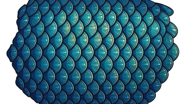 Shiny teal and blue mermaid scale pattern texture