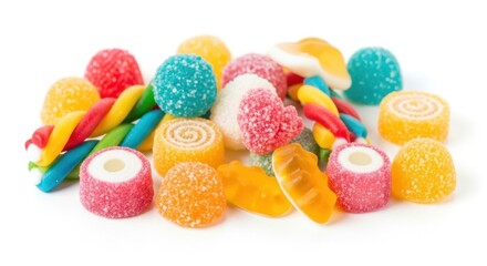 Fototapeta premium Colorful Assorted Sugar Coated Candies Pile.