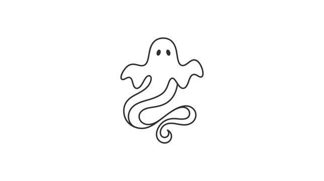 Cute Ghost Drawing Icon