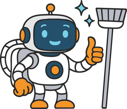 Ai robot character, cute robot character