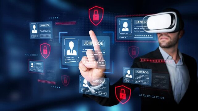 Virtual Reality Interface with User Profiles and Security Features, Showcasing Technology Integration in Modern Digital Environments. Entropy.