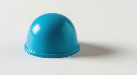 Fototapeta premium Single Blue Medical Suction Cup on a White Background.