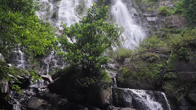 Sairung la-ong dao waterfall is acclaimed as one of the largest and most magnificent waterfalls hidden deep within the forests of the south, located in kapoe district, ranong province, thailand.