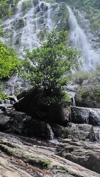 Sairung la-ong dao waterfall is acclaimed as one of the largest and most magnificent waterfalls hidden deep within the forests of the south, located in kapoe district, ranong province, thailand.