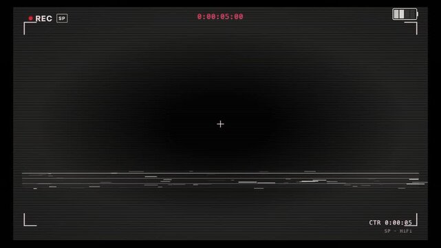 Dynamic camera UI animation recording with sleek black background and modern interface elements
