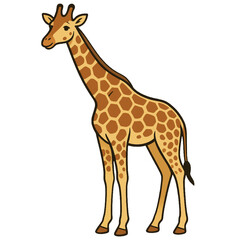 Obraz premium Tall giraffe cartoon illustration
