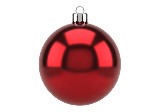 Red Christmas Tree Bauble Decoration Ornament.