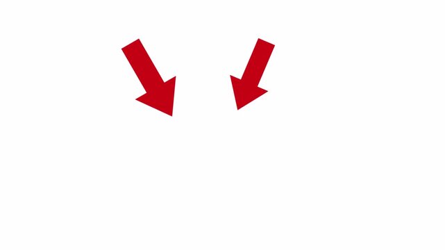 Animated Red Dashed Direction Arrows and Pointer Overlays on Transparent Background for Attention, Warning, Error, Navigation, Important Notification, UI Highlight, Motion Graphics, Alpha Channel, 4K