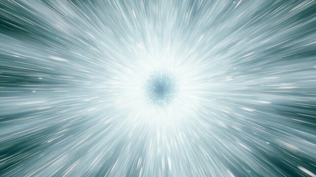 Abstract hyperspace warp speed tunnel with fast motion blur light rays in deep cosmic space.