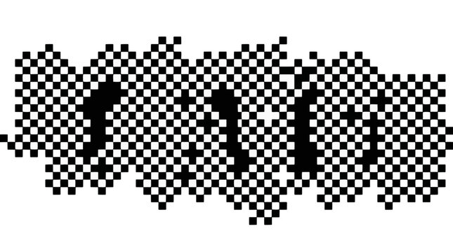 Pixelated Checkered Pattern Abstract Shape