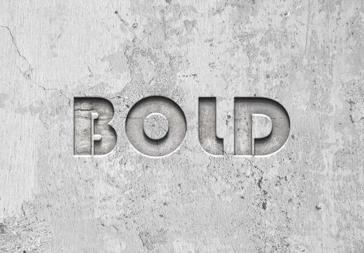 Concrete Wall Logo Mockup