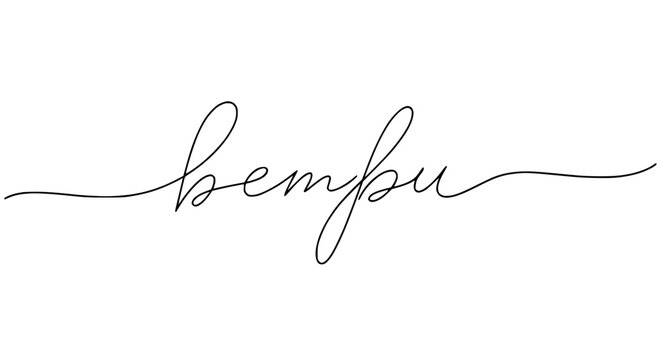 Minimalist handwritten word "ветри" (winds) in cursive calligraphy, single line art