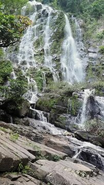 Sairung la-ong dao waterfall is acclaimed as one of the largest and most magnificent waterfalls hidden deep within the forests of the south, located in kapoe district, ranong province, thailand.
