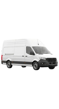 White Delivery Van on Wheels.