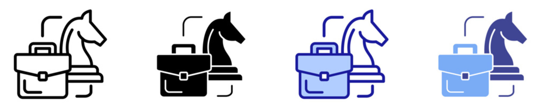 Strategic Planning Icon Set Multiple Style Collection