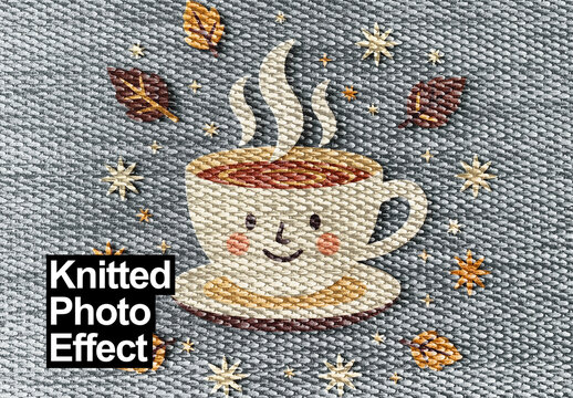 Knitted Wool Texture Photo Effect