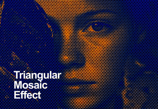 Triangular Mosaic Photo Effect